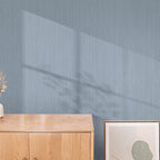 Grasscloth Peel and Stick Wallpaper Grey Blue 15.74" X 118.11" Fabric Textured - Image 3