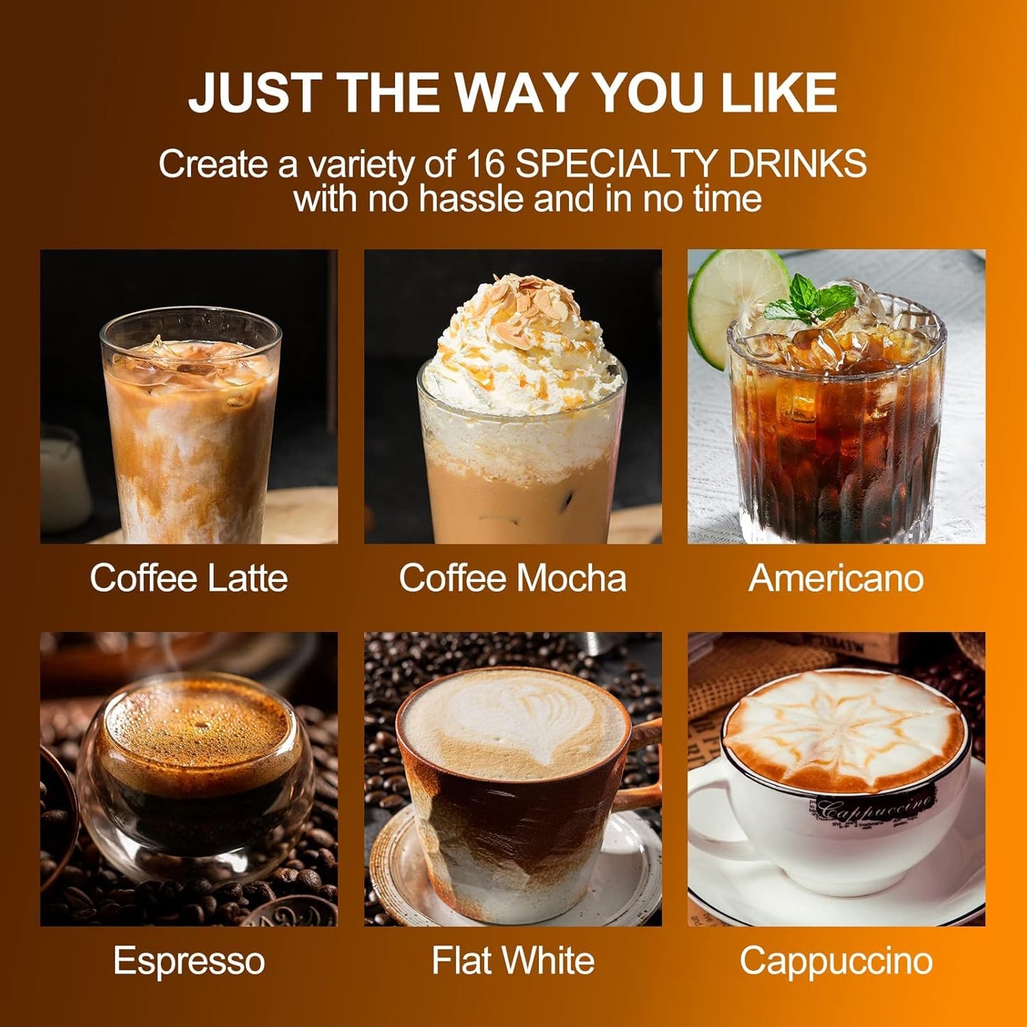 Mcilpoog Super Automatic Espresso Coffee Machine,Fully Automatic Espresso Machine With Grinder, Easy To Use Touch Screen Coffee Maker with Milk Frother.16 Coffee Recipes.(WS-203 Red)