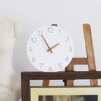 mooas Flatwood Wall Clock, Analog Wall Clock, Silent Non-Ticking 12 inch Modern - Image 9