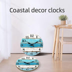 CHYLIN Wall Clock, Beach Themed Blue Wall Clocks Battery Operated Silent - Image 6