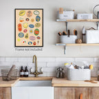 Trendy Kitchen Canvas Wall Art Vintage Fruit Market Pictures Prints Retro Food - Image 5