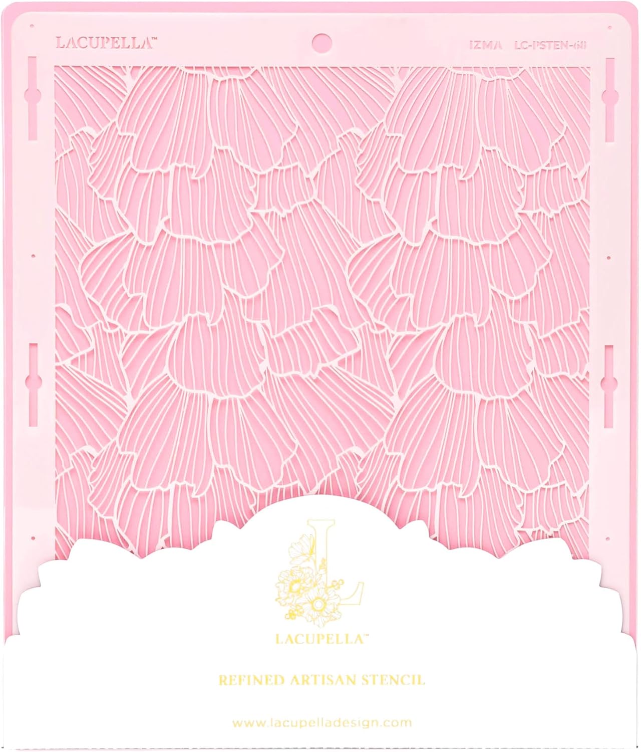 Cake Decorating Stencil for Tall Buttercream Cake, Royal Icing, Ganache, Paint, Airbrush (IZMA)