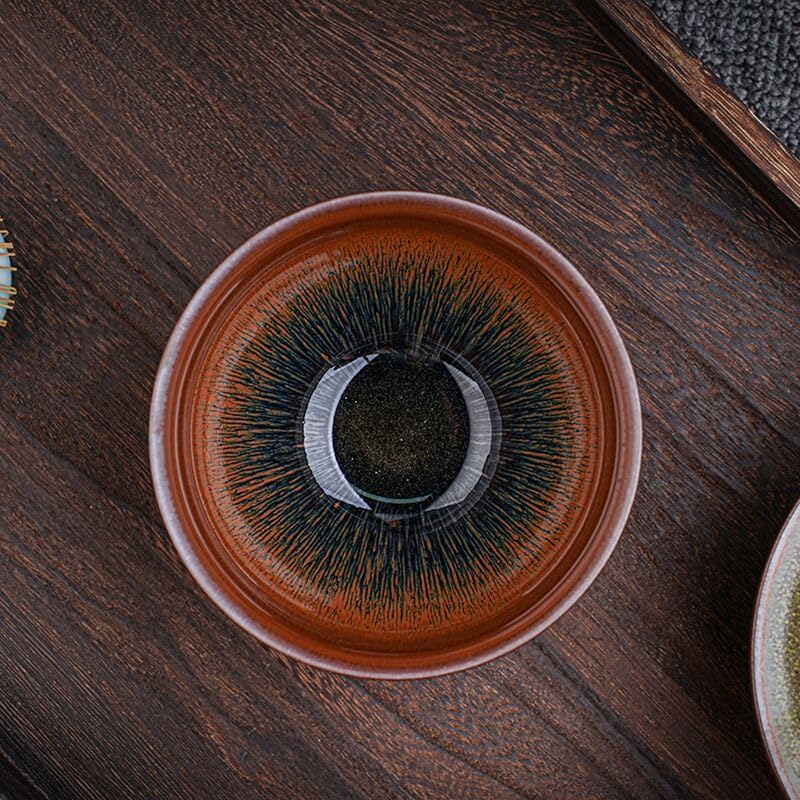 Matcha Bowl, Jian Ware Hare's Fur Glaze 12.17oz, Kiln Change Jian Ware Chinese Jianzhan, Matcha Cup Tea Ceremony, Authentic Porcelain Chawan