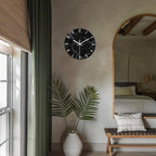 Marble Minimalist Wall Clock for Living Room Black Wall Clocks Battery Operated - Image 4
