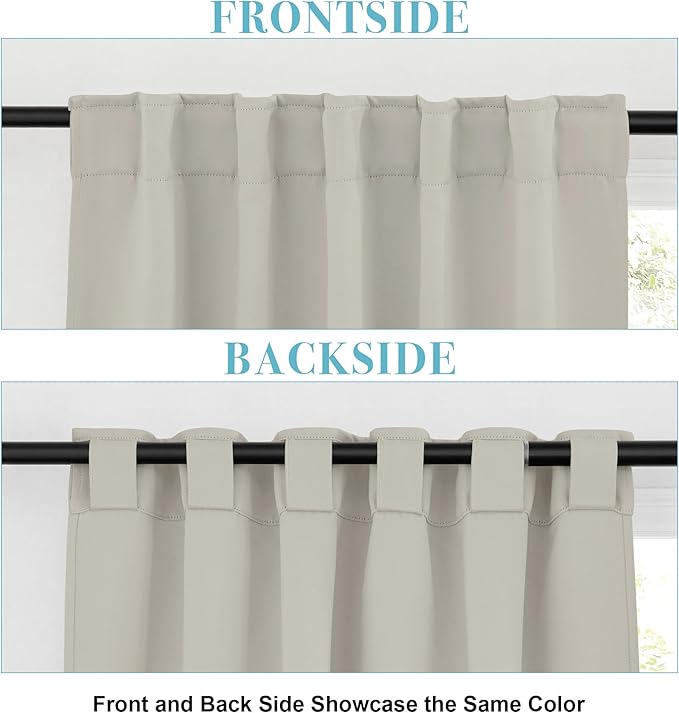 RYB HOME Blackout Curtains for Living Room, Privacy Thermal Insulating Window - Image 6