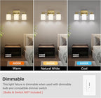 FonmYim Brushed Gold Bathroom Light Fixtures, 3-Light Modern Vanity Light Over - Image 7
