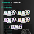 3D LED Digital Wall Clock 9.7" RGB Neon Alarm Clock, Large Display Desk/Wall - Image 8