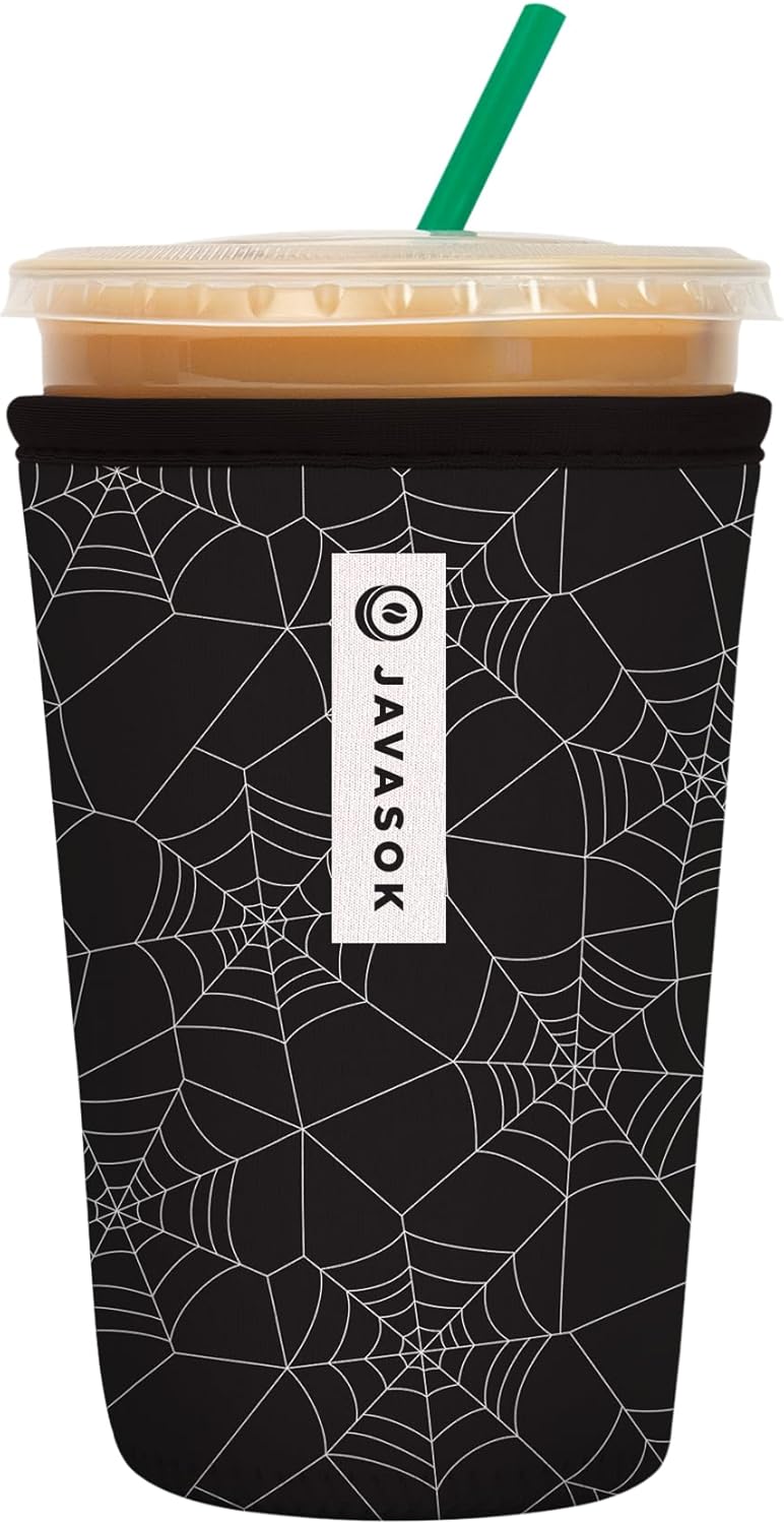 Sok It JavaSok Iced Coffee & Cold Soda Insulated Neoprene Cup Sleeve (Spidey Sense, Medium: 22-28oz)