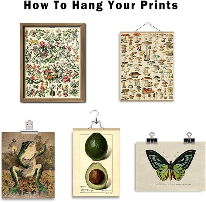 ANERZA 16 PCS Vintage Wall Art Decor, Botanical Cottagecore Wall Collage Kit - Image 4