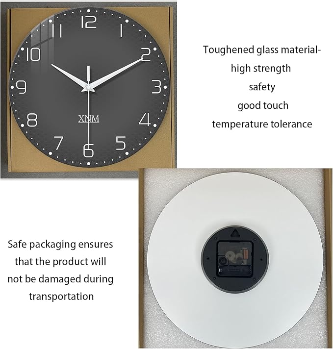 XNM Round Large Wall Clock for Living Room 24 Inch Wall Clocks Battery Operated - Image 6