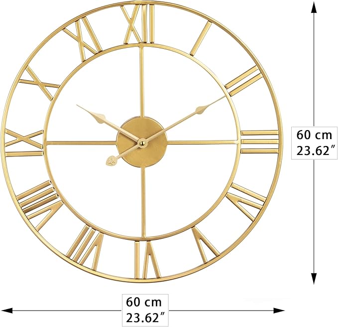 LEIKE Large Modern Wall Clocks, Silent Non Ticking, Battery Operated Roman - Image 4