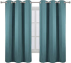 LEMOMO Sea Teal Thermal Blackout Curtains/42 x 63 Inch/Set of 2 Panels Room - Image 2