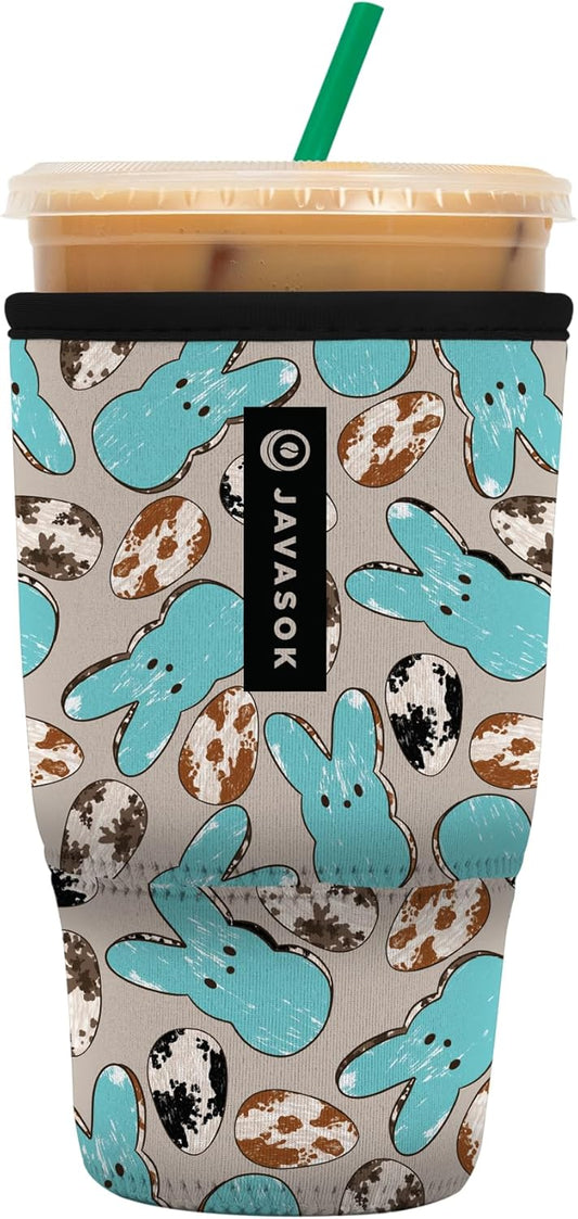 Sok It JavaSok Iced Coffee & Cold Soda Insulated Neoprene Cup Sleeve (Hanging With My Peeps, Large: 30-32oz)