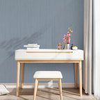 Grasscloth Peel and Stick Wallpaper Grey Blue 15.74" x 472.44" Modern Textured - Image 4