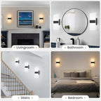 Modern LED Wall Sconces, 12 Inch Indoor Black Wall Lights, 12W 2700K-5000K - Image 7