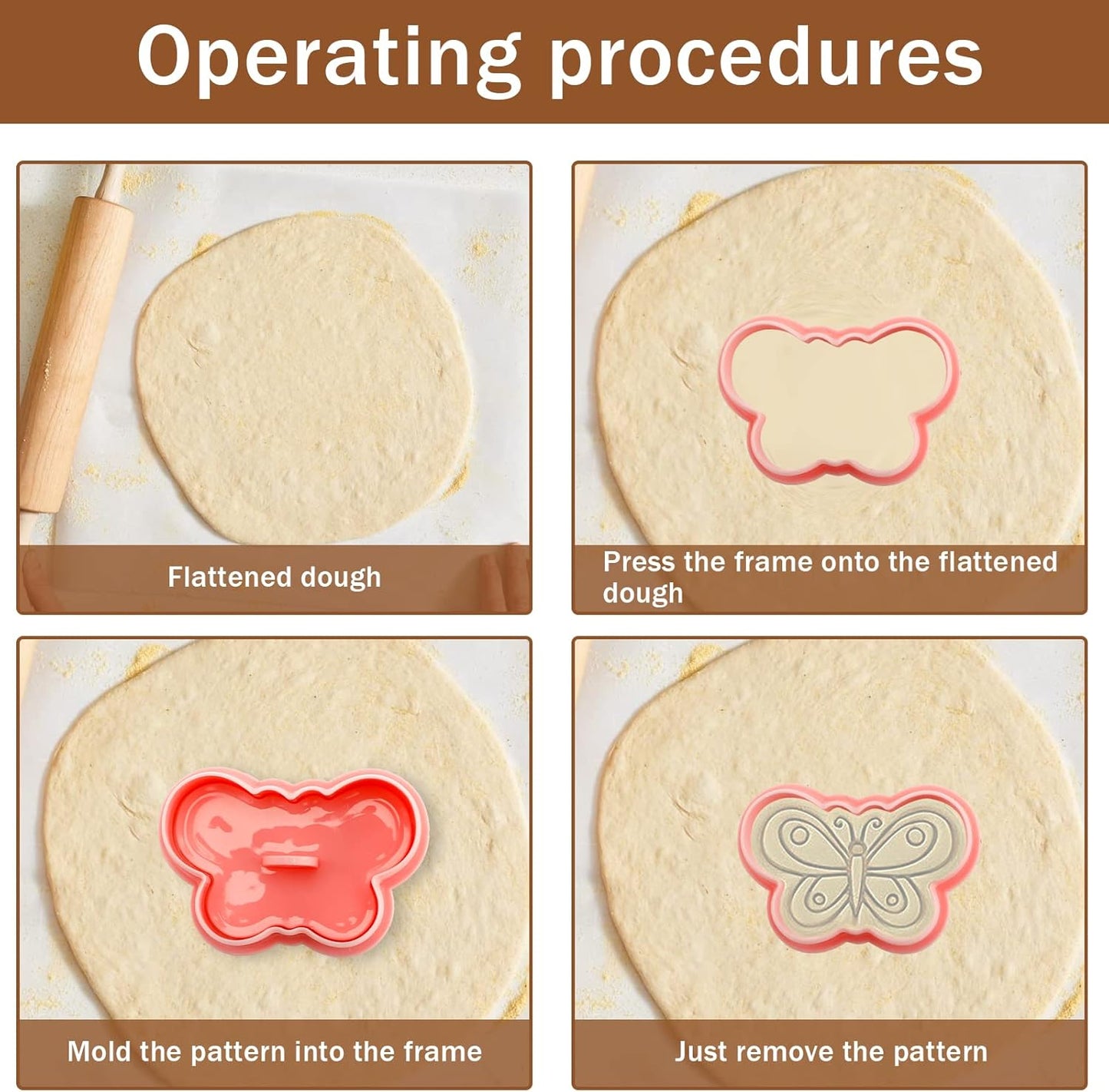 10 Pcs Cookie Cutters Set Cookie Stamps 3D Cookie Stamps for Biscuit Snacks Fondant Cheese Baking Molds for Rabbit Egg Butterfly Church Chick