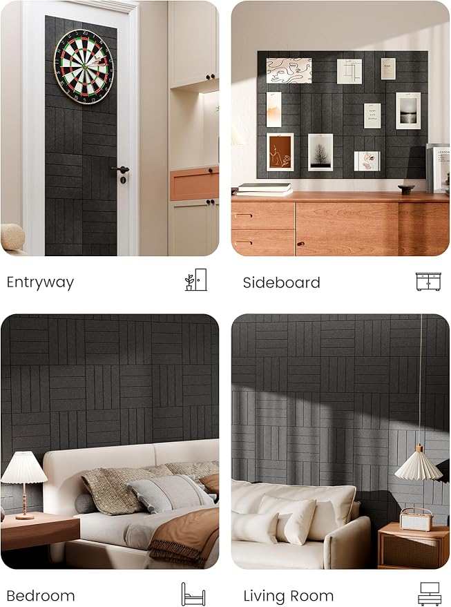 Bumusty Large Cork Board Alternative-48 x 36" Felt Bulletin Board Tiles - Image 5