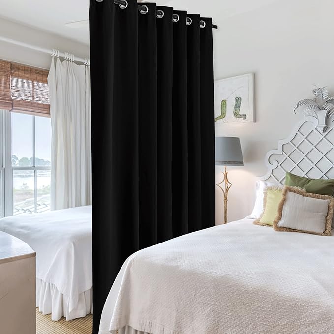 RYB HOME Room Divider Blackout Curtains, Portable Wind Proof Noise Reducing - Image 4