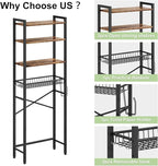 Kalrin Over-The-Toilet Storage Rack, 4-Tier Bathroom Organizer Shelf Over Toilet - Image 7