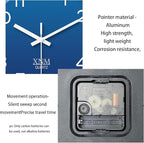XNM Modern Analog Wall Clocks Battery Operated Navy Blue Wall Clock - Image 7