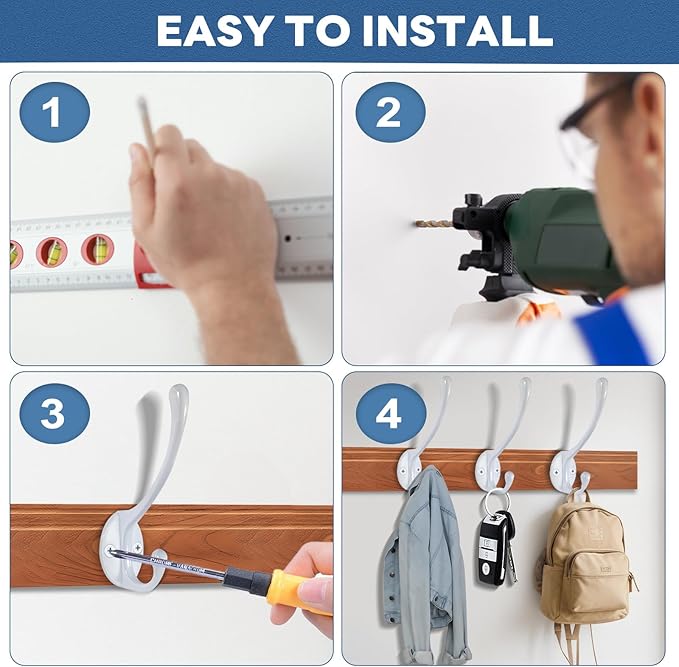Wall Hooks for Hanging, for Living Room, Bedroom for Towel - Image 7
