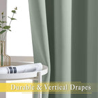 NICETOWN Sage Green Sliding Door Curtains 95 inches Long - Image 6