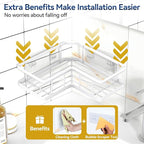 YASONIC Corner Shower Caddy, No Drilling Shower Shelf - Image 5
