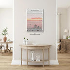 Pink Beach Newspaper Posters Vintage Fashion Coastal Girl Surf Wall Art 08x10 - Image 4