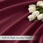 MIULEE Christmas Wine Red Back Tab Blackout Curtains 84 Inch Length 2 Panels Set - Image 6
