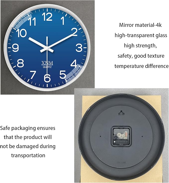 XNM Navy Blue Decorative Wall Clock - Image 7