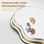 Itrue 20x36 Inch Black Framed Irregular Tempered Glass Wall Mirror, - Image 9
