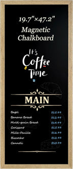 Magnetic Chalkboard for Wall, Long Chalk Board, Wall Hanging Menu for Restaurant by TORASO