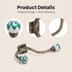 Indian Shelf 44Lb. Colorful Ceramic Double Wall Hooks - Image 5