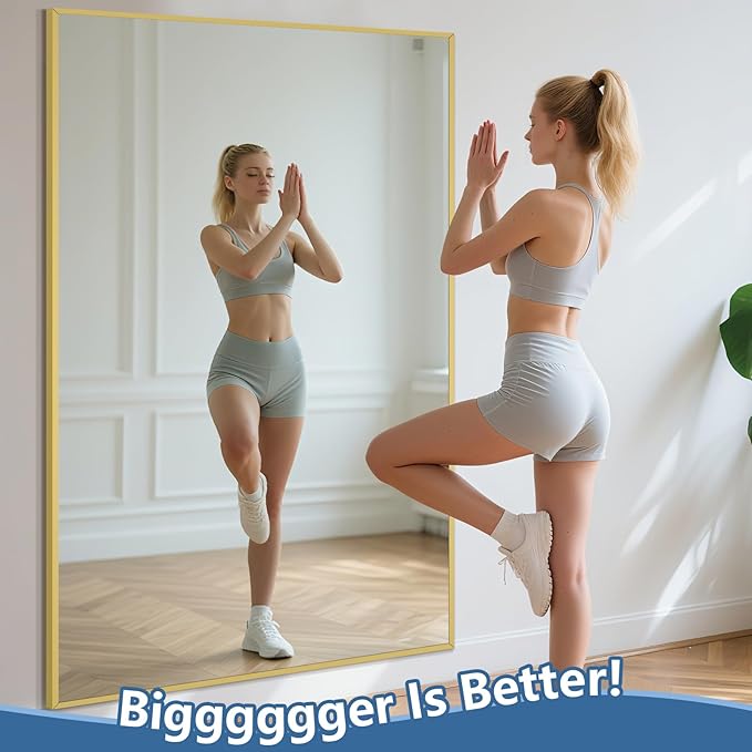 Oversized Standing Mirror Full Length, Hanging or Wall Mounted, Full Body Mirror - Image 6