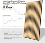 Olanglab Wood Slat Wall Panels 4 Pack, Acoustic Wall Panels, 47.24'' x 23.62" - Image 2