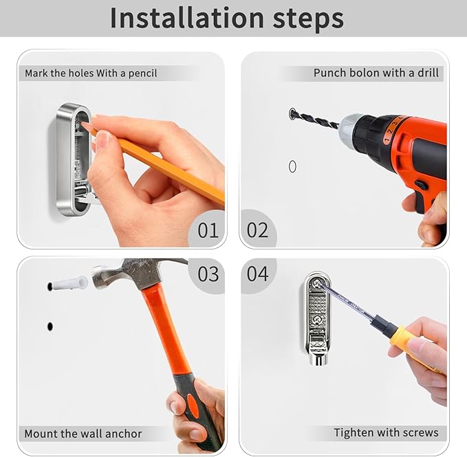 4PCS Foldable Wall Hooks, Flip Down Design - Image 7