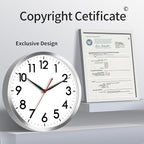 AKCISOT Wall Clock 12 Inch Silent Wall Clocks Battery Operated Non Ticking - Image 5