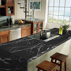practicalWs 11.8"×78.7" Black Marble Contact Paper Matte Peel and Stick Kitchen - Image 5
