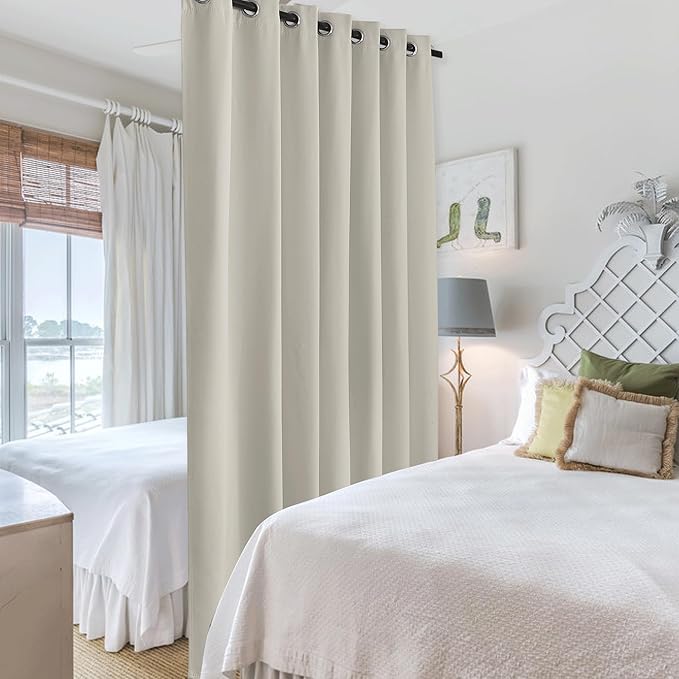 RYB HOME Extra Wide Curtains for Divider Room Separation Soundproof Temporary - Image 4