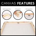 iKNOW FOTO XLarge 7 Panel Canvas Print Wall Art Misty and Fog Over Dark - Image 6