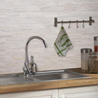 AULIGET 4-Piece Beige Slate Peel and Stick Backsplash Wall Tiles, Laundry Room - Image 4