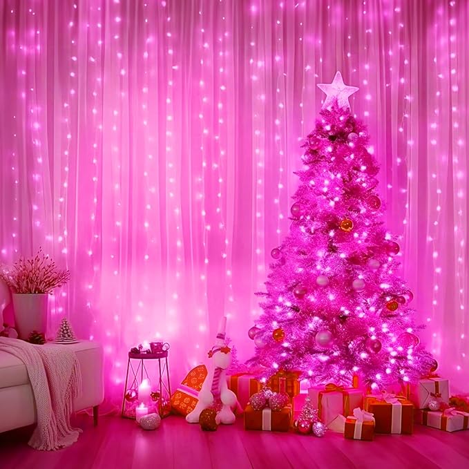Minetom Curtain Lights, 300 LED Dimmable Fairy Lights - Image 2
