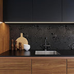 Erfoni Black Peel and Stick Wallpaper Black Floral Embossed Contact Paper - Image 9