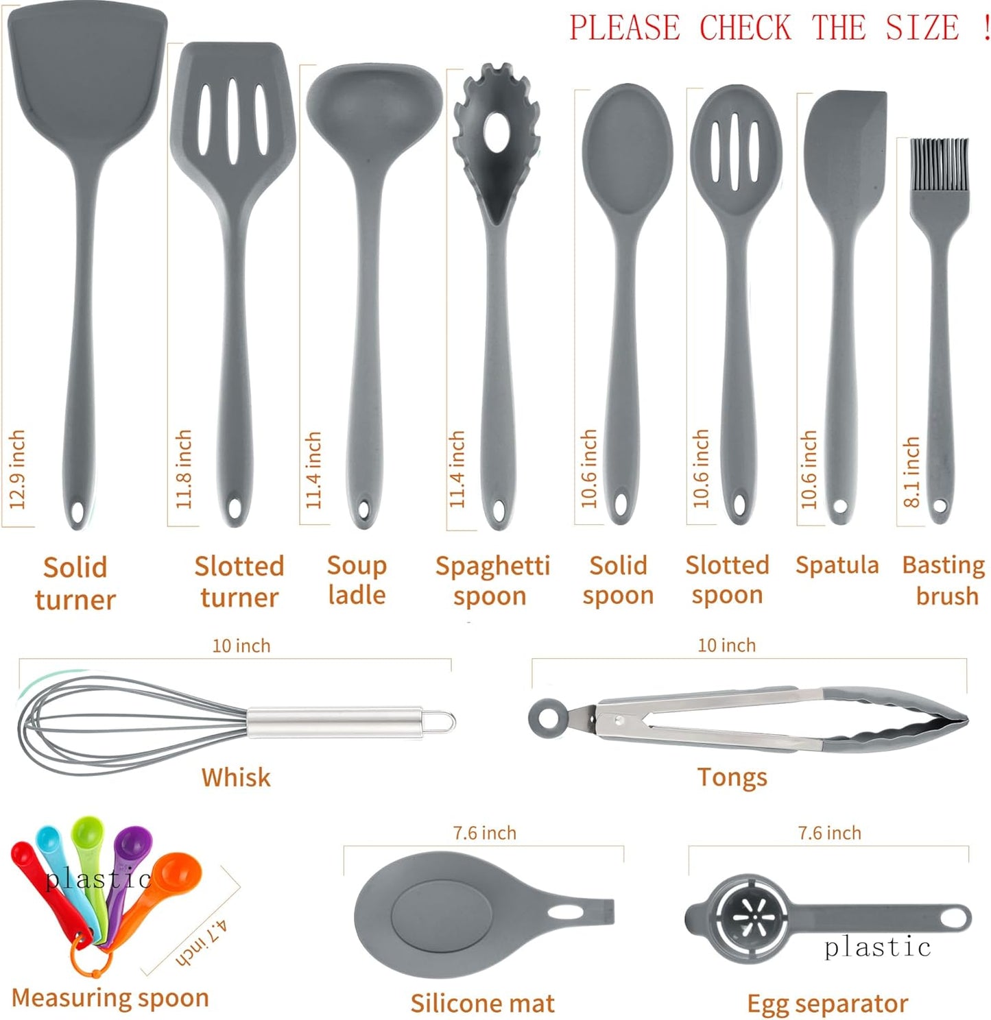 18 Pcs Cooking Utensils Set, Kitchen Utensils Set with Utensil Holder, 446°F Heat Resistant Silicone Spatula Set, Kitchen Gadgets Tools Set for Nonstick Cookware BPA FREE