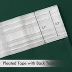 MIULEE Christmas Hunter Green Back Tab Blackout Curtains 108 Inch Long 2 Panels - Image 4