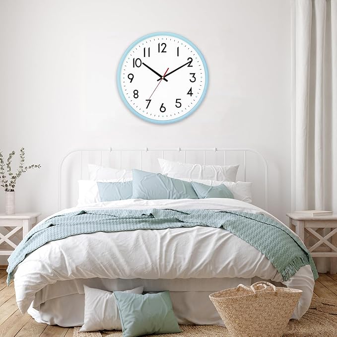 HZDHCLH Wall Clock Silent Wall Clocks Battery Operated 10 Inch Modern Non - Image 6