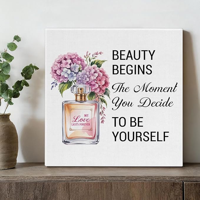 Inspirational Pink Flower Wall Art Decor - Image 4