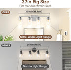 VerRon 4-Light Bathroom Light Fixtures, Classic Wall Light Fixture - Image 6