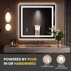 LOAAO 28"x30" LED Bathroom Mirror - Image 6