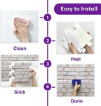 3D Peel and Stick Faux Brick Wall Panels 11.8" x 11.8" 10-Pack, Small - Image 6